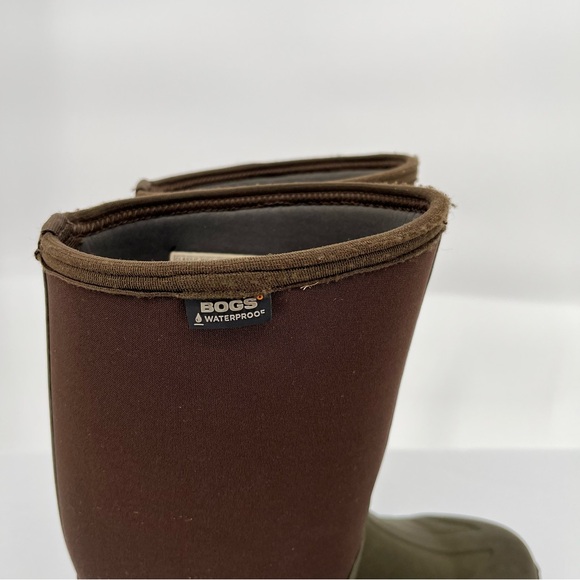 Bogs Mens Classic High Waterproof Boots Size 9 Work Chore -40 Snow Rain Green - Picture 3 of 8